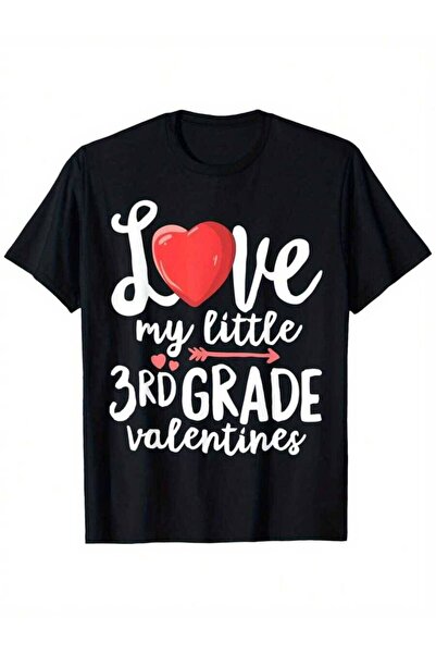 29CUN تي شيرت Love My Little 3rd Grade Valentine - هدية كاجوال للجنسين، أكمام...