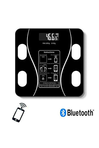 OEM Έξυπνη Ψηφιακή Ζυγαριά Bluetooth με Ανάλυση Σώματος – Έως 180kg – Μαύρη