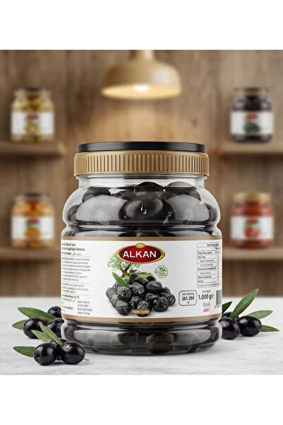 Alkan Masline negre in ulei calibru 261-290 1 kg