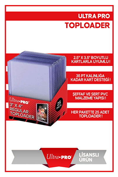 Mythos Cards Ultra Pro - 3" x 4" Şeffaf Regular TOPLOADER Kılıfı (25’li)