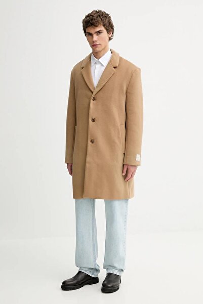 Calvin Klein Ck Lv04ld900g Ls Wool Blend Overcoat Erkek Mont