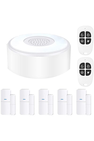 AGSHOME Умна WiFi безжична алармена система за врати и прозорци, с 5 сензора ...