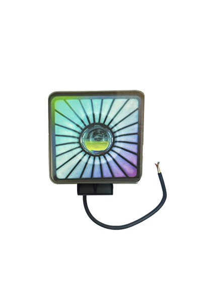 OEM Προβολέας LED Τετράγωνος 12/24V Λευκού/RGB Ατμοσφαιρικού Φωτισμού Andowl ...