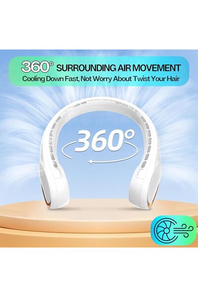 GENERAL KIDEE Neck Fan, Portable Bladeless Neck Fans, Upgrade 360° Airflow, S...