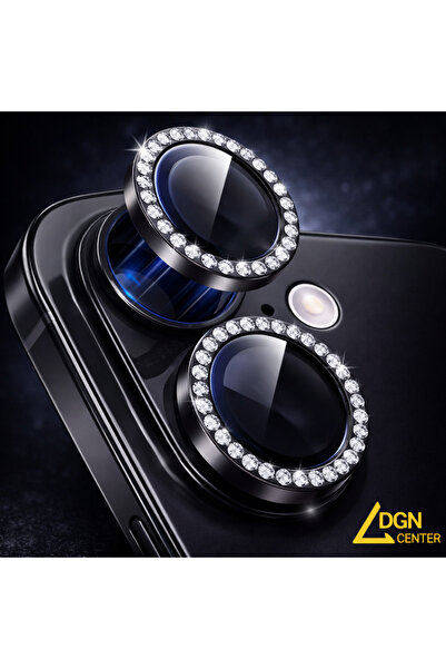 FMK iPhone 16 Plus Compatible Premium Stone Camera Lens Protection