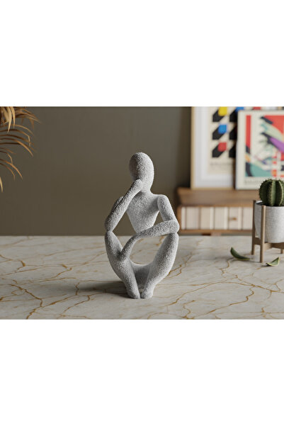 Modern Oturan Kadın Biblosu – Minimalist Dekoratif Heykel