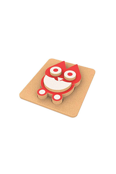Elou Puzzle 3D Bufniță din Blocuri Ecologice de Plută