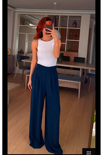 SALTİX Women's Milano Wide Leg Fabric Trousers