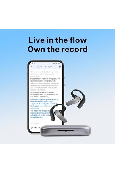 Generic سماعات أذن iFLYTEK للترجمة بالذكاء الاصطناعي، ترجمة فورية وترجمة مصاح...