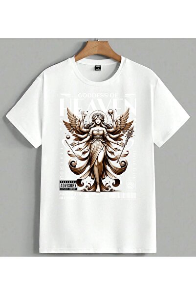 ELFERA Melekci Illustration Multi-Sleeve Printed Unisex Oversize T-Shirt White