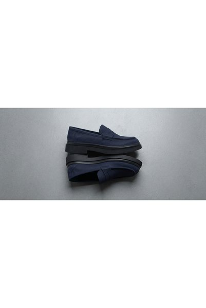 Growish Gr0539 Genuine Nubuck Leather Light Navy Blue Nubuck Italian Style Design Eva High Thick Sole Odorless Sport Classic College Shoes