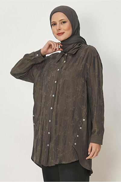 Alvina Button-Detached Jacquard Tunic 46696