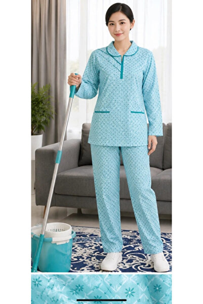 Generic Luxury Home Maid Uniform Set with Soft Floral Pattern and Exquisite D...