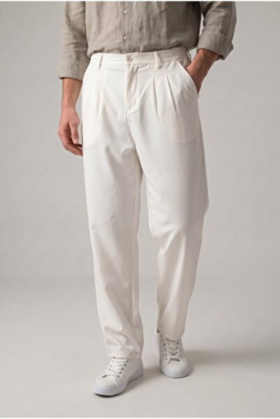 UFC 1985 TOP BRAND Men's Relaxed Fit Double Pleated Elastic Waist Trousers