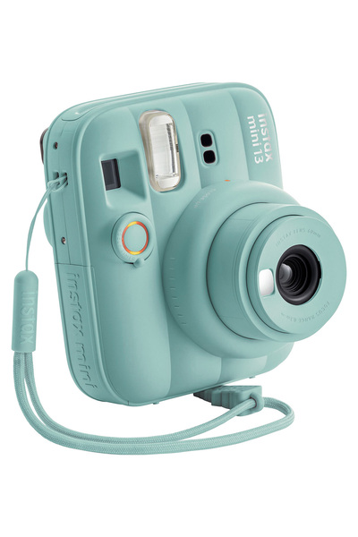 Fujifilm Instax Mini 13 Lagoon Green Fotoğraf Makinesi Deri Çanta Kıskaç ve 20'li Film Hediye Seti