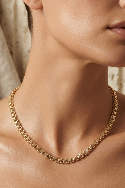Rua Jewelry سلسلة منسوجة من الفولاذ 3 ملم لون ذهبي |   مقاوم للسواد، نسائي، ض...