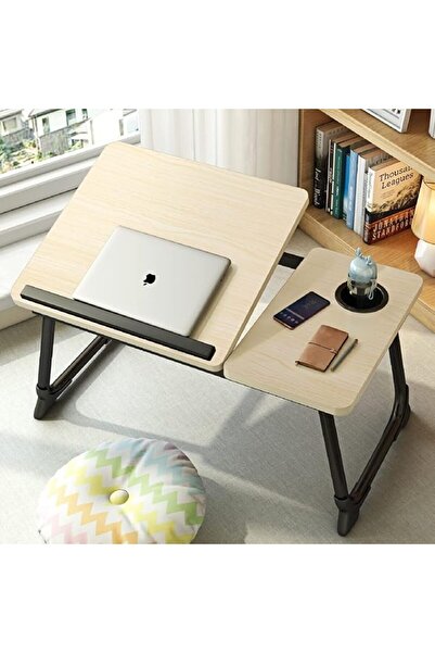 ALMEKAQUZ Foldable Adjustable Laptop Bed Tray Table, Portable Knee Notebook D...