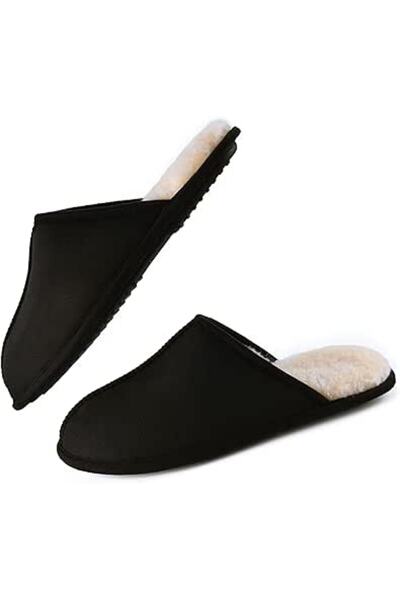 GENERAL LORDFON Mens-Memory-Foam-Slip-On-House-Slippers Closed Toe Scuff Indo...