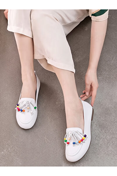 AYAKKABI PRENSİ Youssef Genuine Leather White Matte