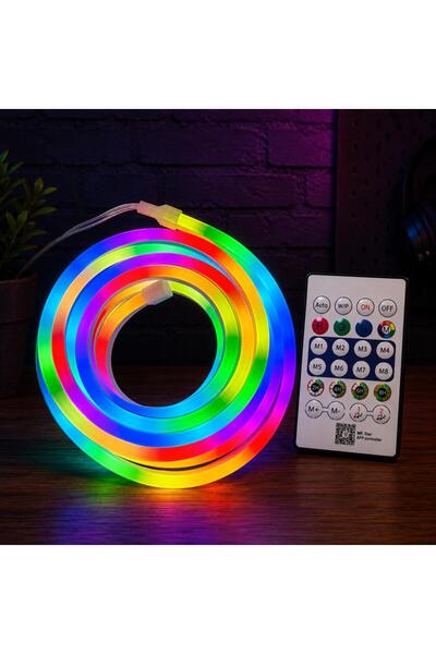 SeKaTech Akıllı Neon LED Şerit 5 Metre USB Kumandalı APP Kontrollü Dekoratif ...