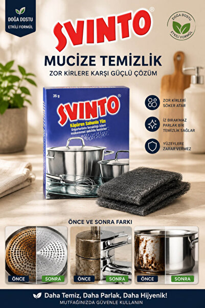 Anadolu Saray Kendiden Köpüren Sabunlu Çizmez Çelik Yün Bulaşık Süngeri Kalay...