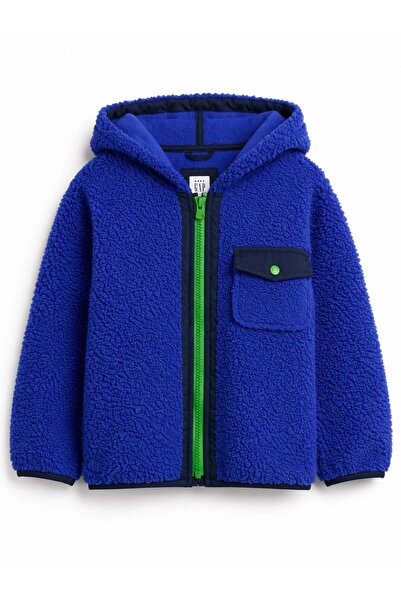 GAP Kids Gap V-Sherpa Jacket Yellow Navy Blue - Green