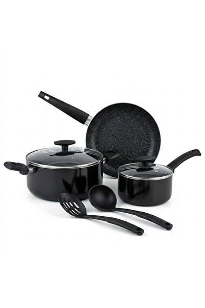 Bergner 7-Piece Marble+ Non-Stick Cookware Set
