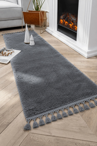 SANRUGS Home & Living POST Yumuşak Tavşan Tüylü Yıkanabilir ve Kaymaz Taban H...
