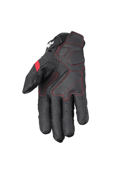 Pes Holding Mănuși Moto din Piele Perforată PES – Protecții Carbon, Touchscreen, Ventilate, Roșii