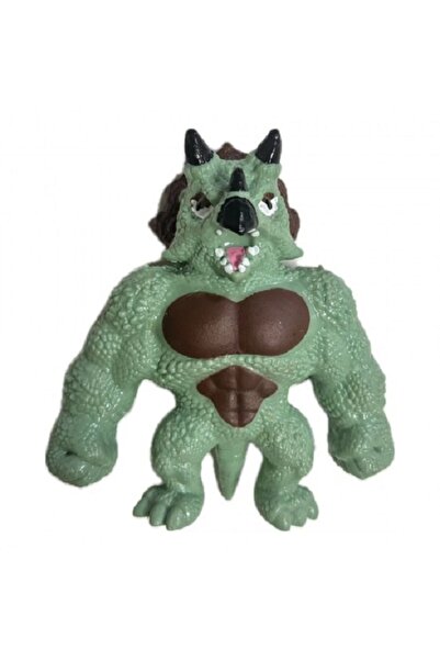 Noname Ελαστικό ειδώλιο Monster Rhino πράσινο, 15 cm