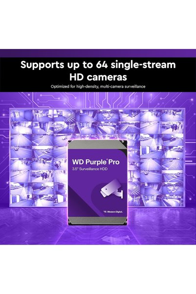 WESTERN DIGITAL 10TB WD Purple Pro Smart Video Hard Drive with AllFrame Technology