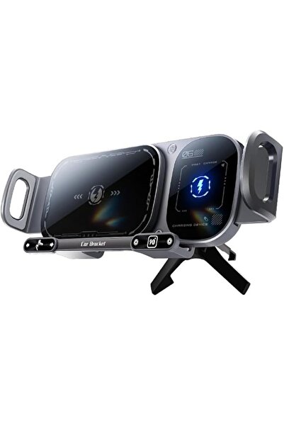 AZONEE Wireless Charging Phone Holder, Car Air Outlet Mount, Double Coil Desi...