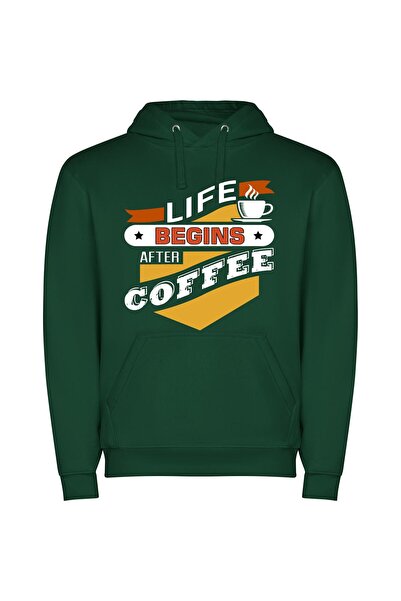 iLovePrints Java Sparks Life's Beginning Φούτερ με κουκούλα σε χρώμα Πράσινο