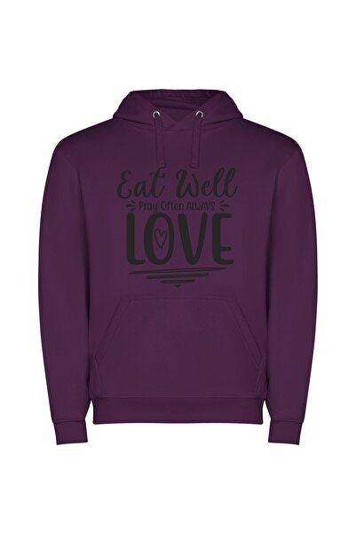iLovePrints Sacred Nourishment: Divine Expressions Φούτερ με κουκούλα σε χρώμ...