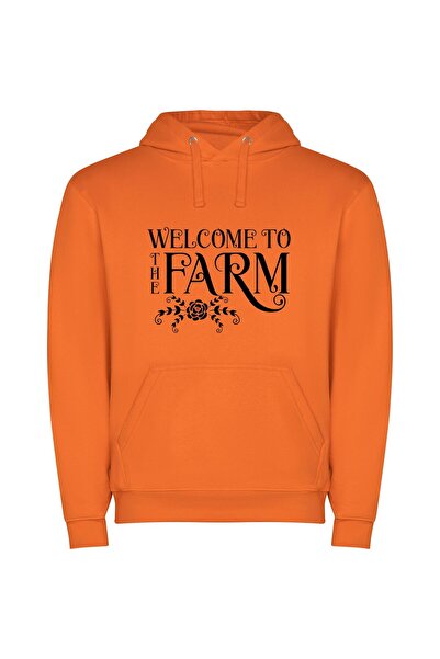 iLovePrints Farmscape Hospitality: Welcome! Φούτερ με κουκούλα σε χρώμα Πορτο...