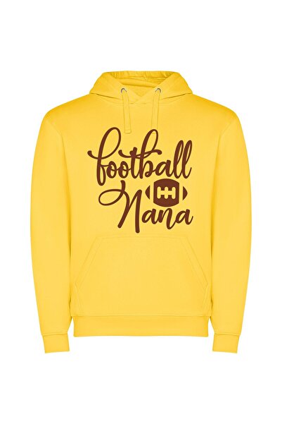 iLovePrints Mama's Gridiron Glory Φούτερ με κουκούλα σε χρώμα Κίτρινο