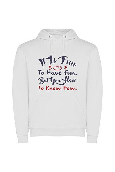 iLovePrints Fun Masters Unite! Φούτερ με κουκούλα σε χρώμα Λευκό