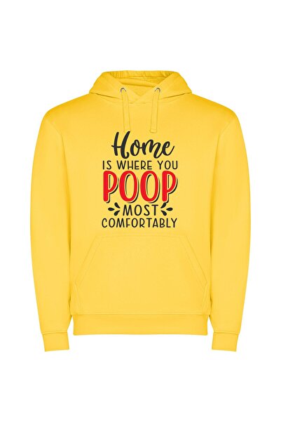 iLovePrints Ultimate Bathroom Comfort Zone Φούτερ με κουκούλα σε χρώμα Κίτρινο