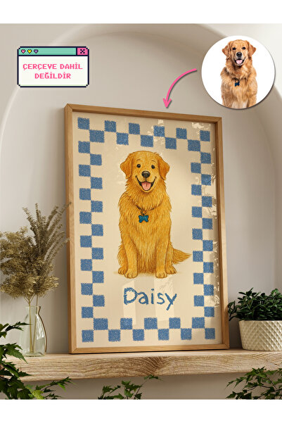esnipix Kişiye Özel Evcil Hayvan Posteri Fotoğraftan Köpek & Kedi Portresi İs...