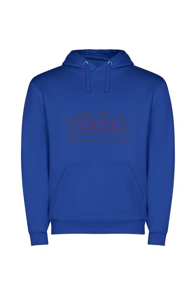 iLovePrints Seuss-inspired Authenticity Φούτερ με κουκούλα σε χρώμα Μπλε