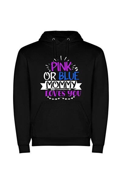 iLovePrints Vibrant Love & Colors Φούτερ με κουκούλα σε χρώμα Μαύρο