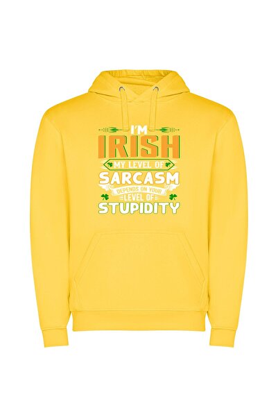 iLovePrints Irish Sarcasm: Shamrocked Sophistication Φούτερ με κουκούλα σε χρ...