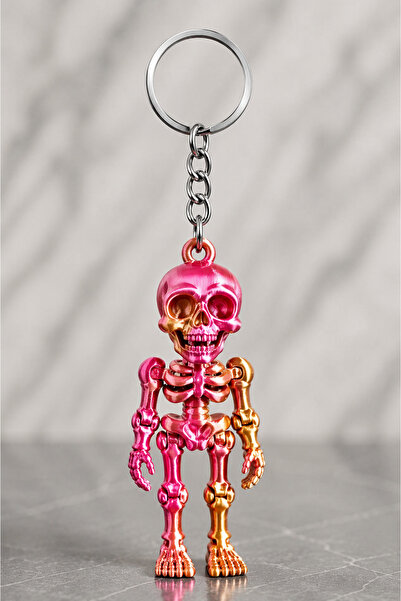 Genel Markalar Hareketli İskelet Anahtarlık - Sevimli Skeleton Charm