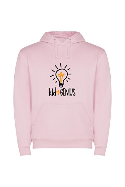 iLovePrints Genius Glow: Next-Gen Design Φούτερ με κουκούλα σε χρώμα Ροζ