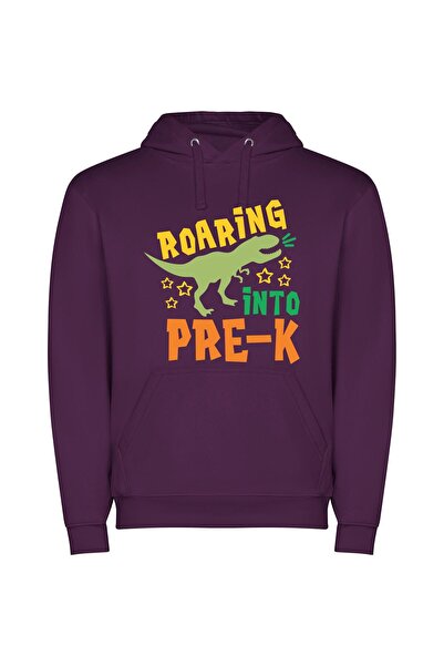 iLovePrints Rex-Inspired Pre-K Roar Φούτερ με κουκούλα σε χρώμα Μωβ