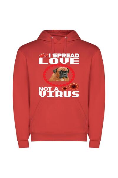 iLovePrints Boxer Love: Chronicles Φούτερ με κουκούλα σε χρώμα Κόκκινο