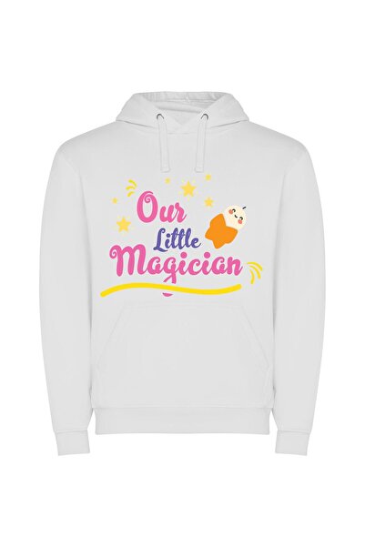 iLovePrints Enchanting Magical Girl Feels Φούτερ με κουκούλα σε χρώμα Λευκό