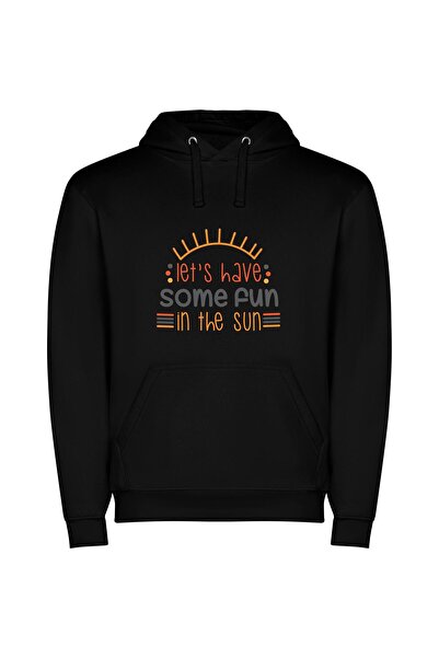 iLovePrints Sunny Fun Escapade Φούτερ με κουκούλα σε χρώμα Μαύρο