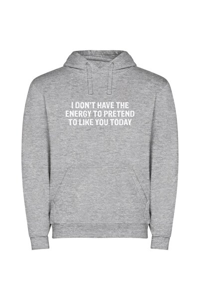 iLovePrints Energy Amnesia: Modern Day Φούτερ με κουκούλα σε χρώμα Γκρι