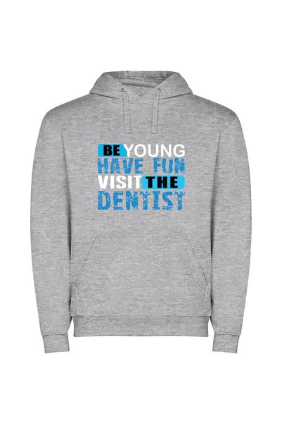 iLovePrints Blue Dentist Fun Time Φούτερ με κουκούλα σε χρώμα Γκρι